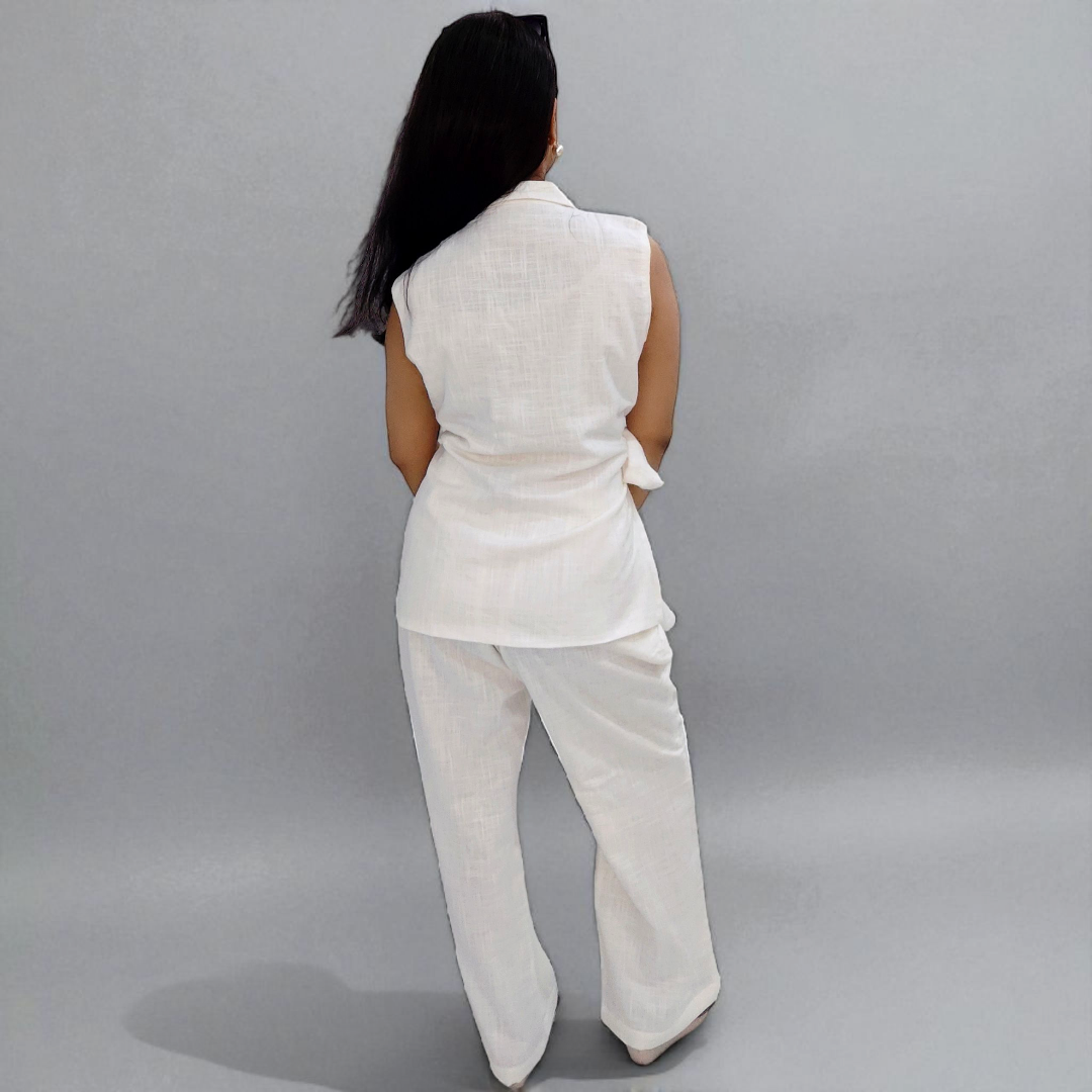 Pinteresty White wrap around Co-Ord Set