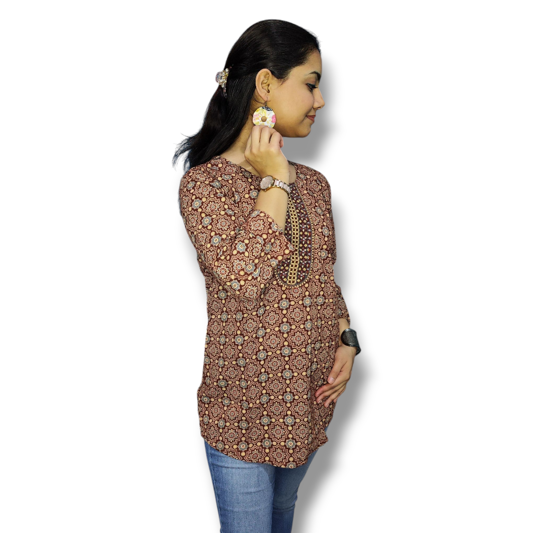 Printed Short Kurti 6