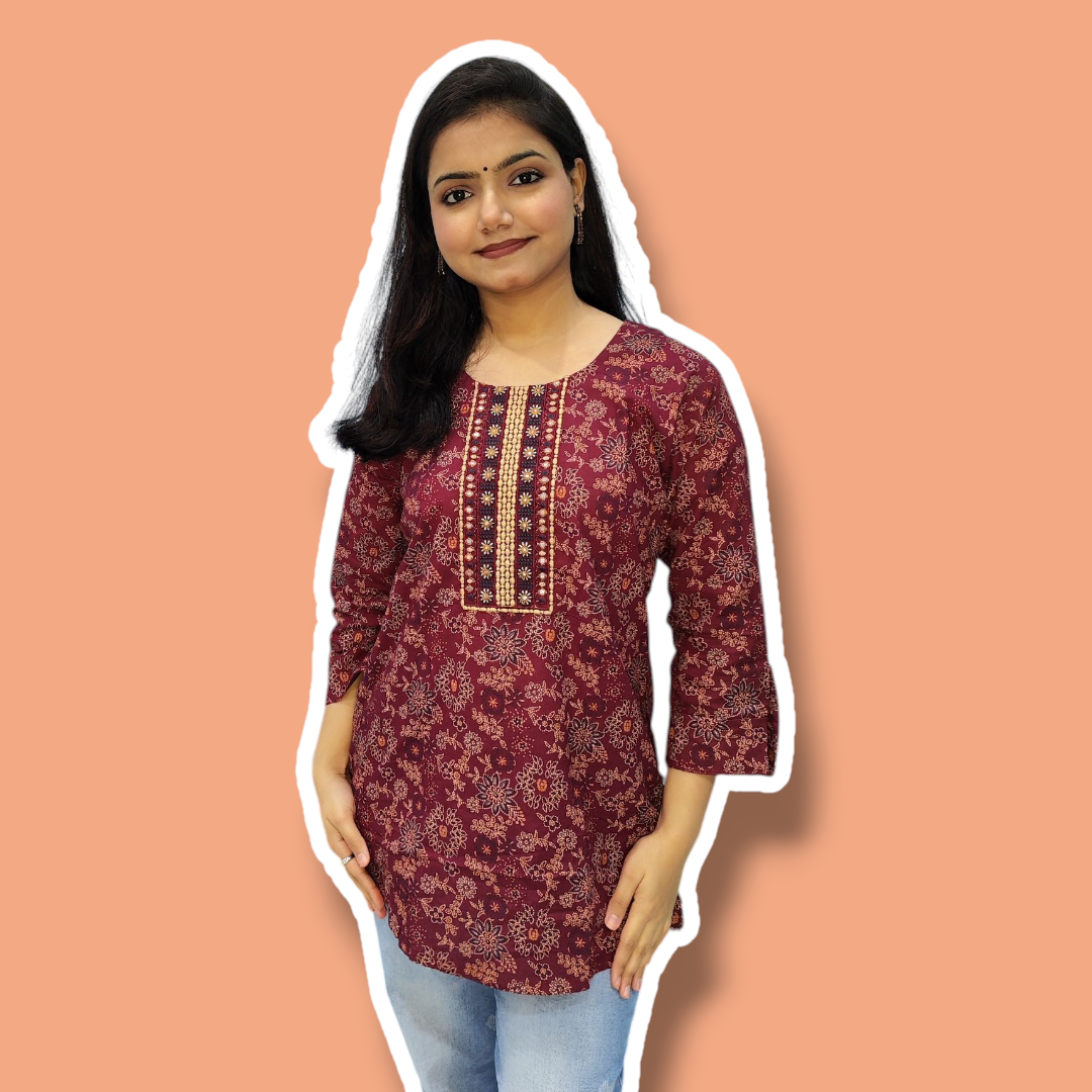 Printed Short Kurti 3