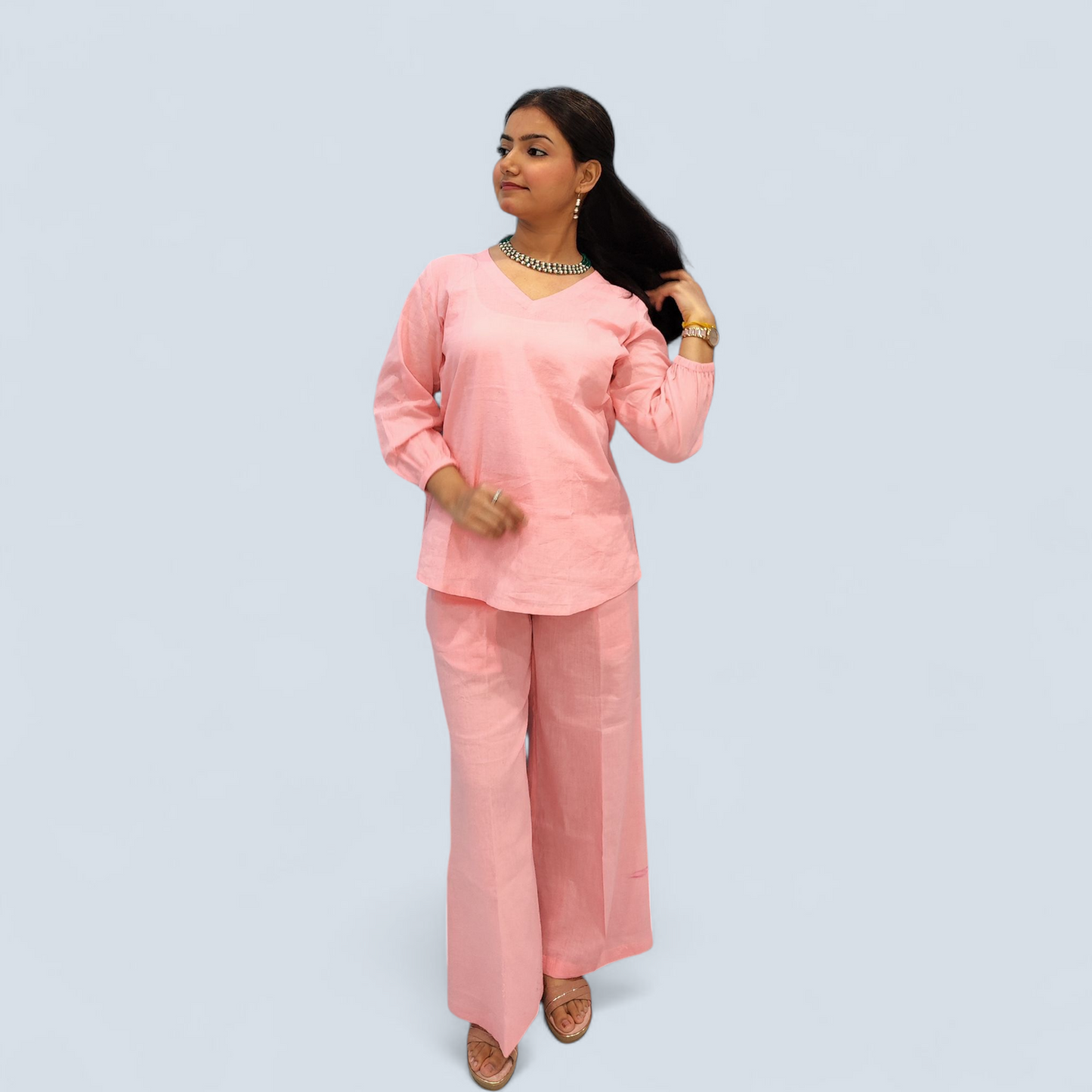 Peach Tunic Co-ord Set