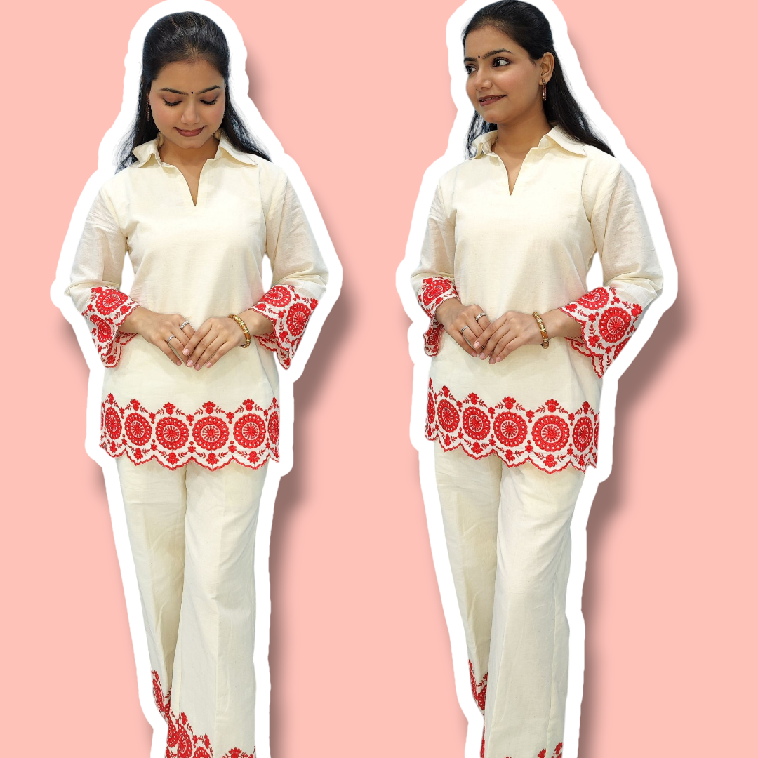Bhagyashree Kora Cotton Set