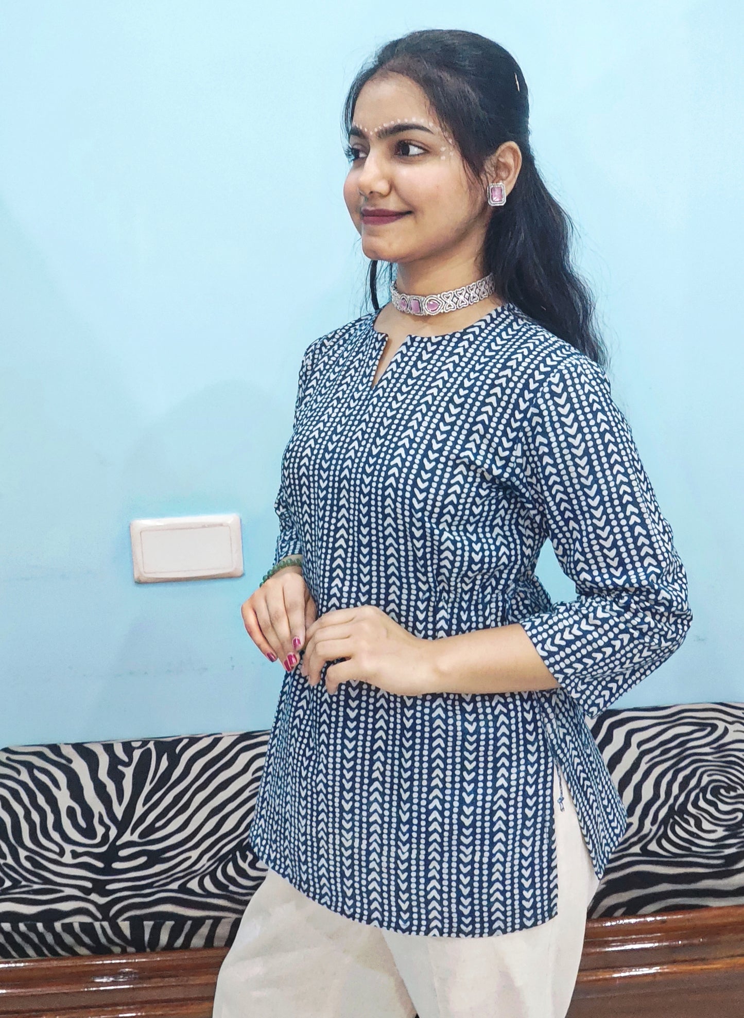 Printed Short Kurti