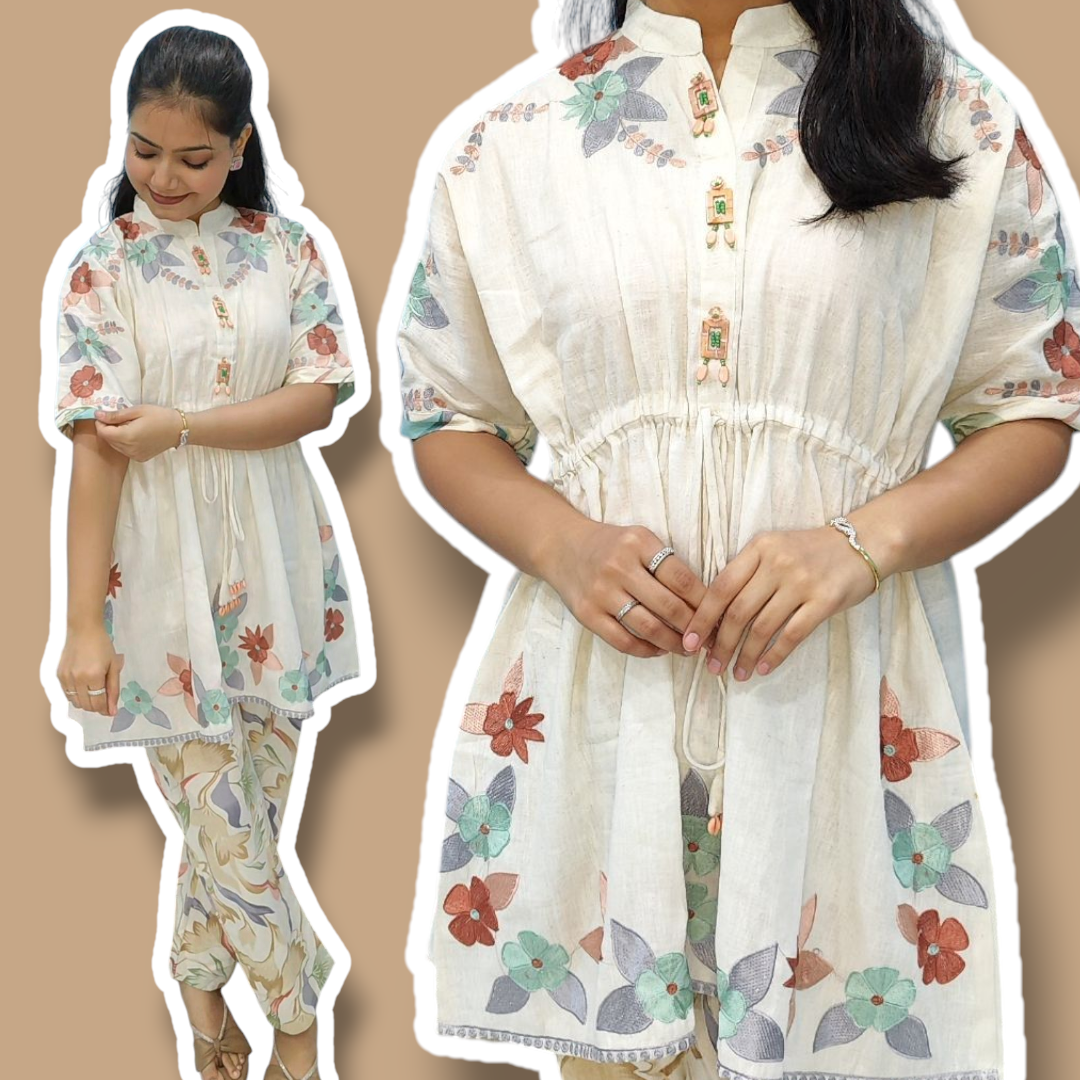 Khadi Cotton Kaftan Set