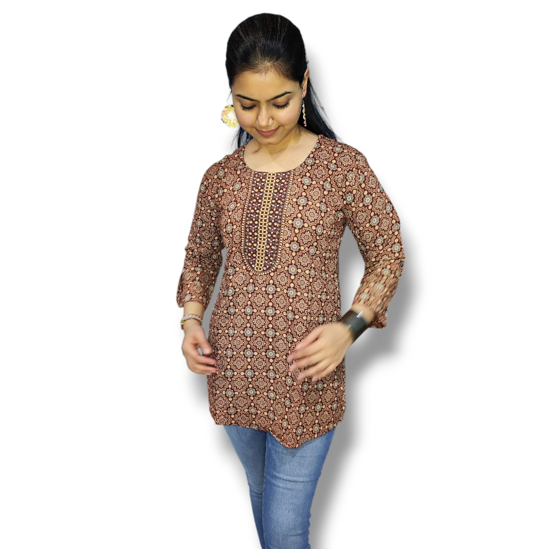 Printed Short Kurti 6
