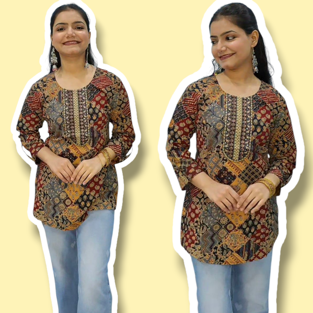 Printed Short Kurti 5