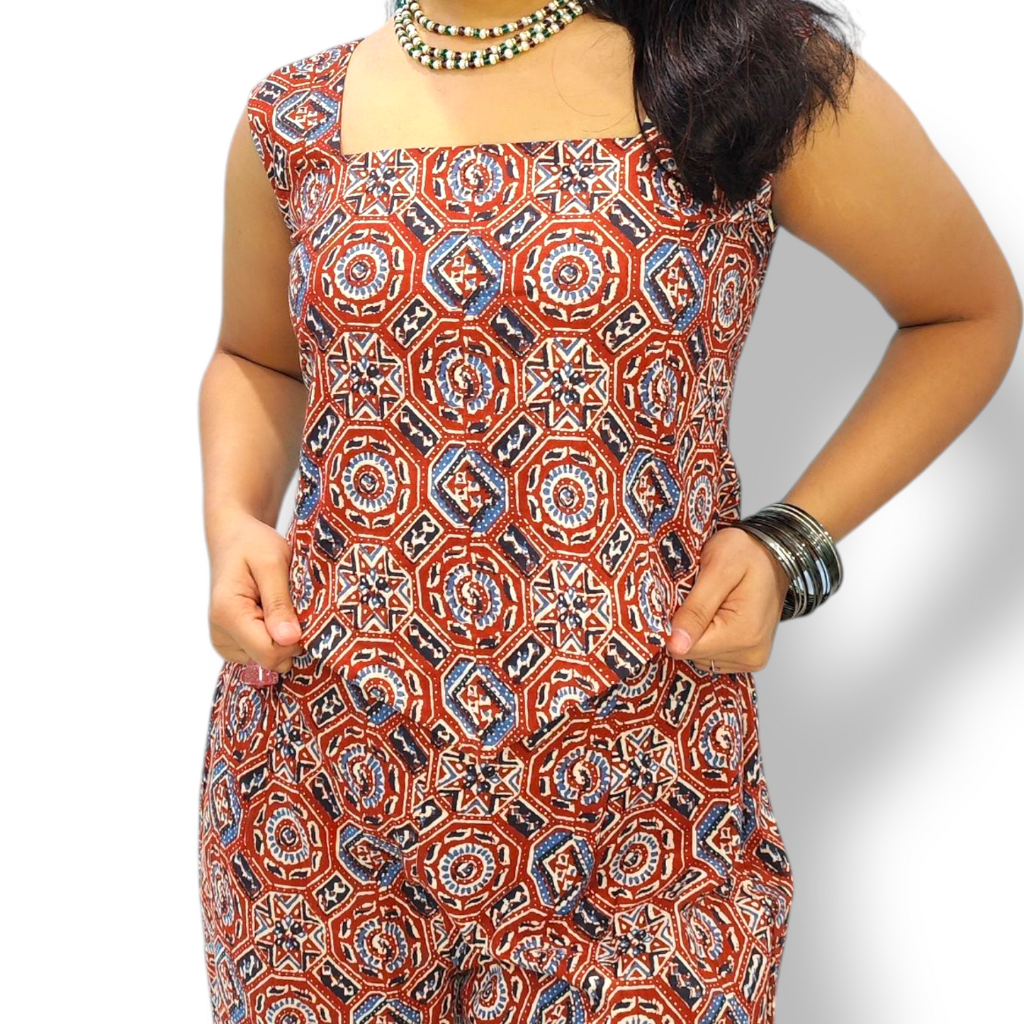 Ajrakh Corset Co-Ord Set