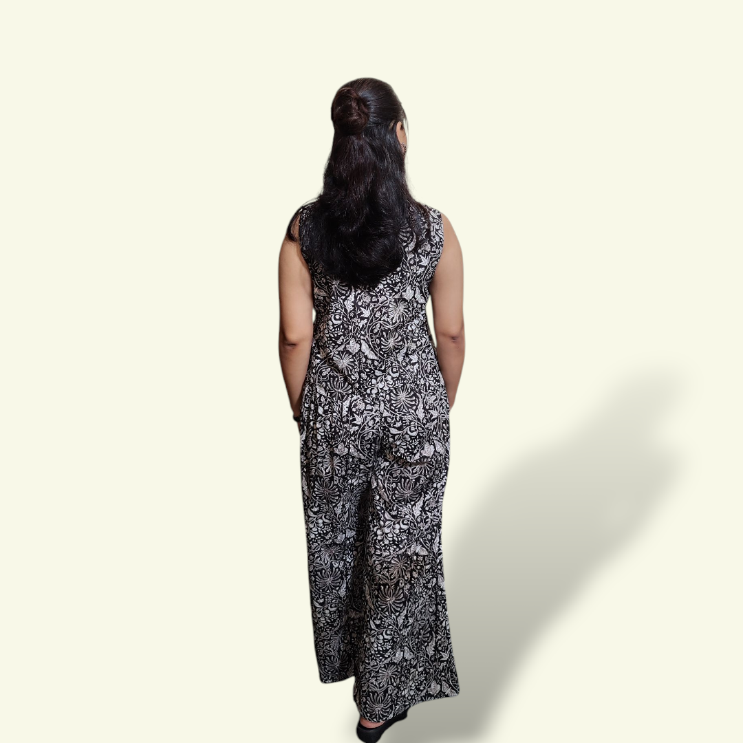 Black floral co-ord set