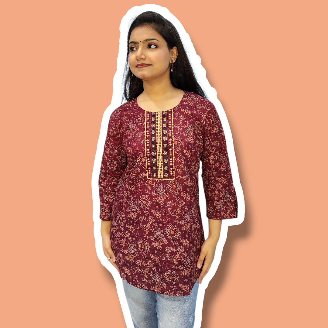 Printed Short Kurti 3