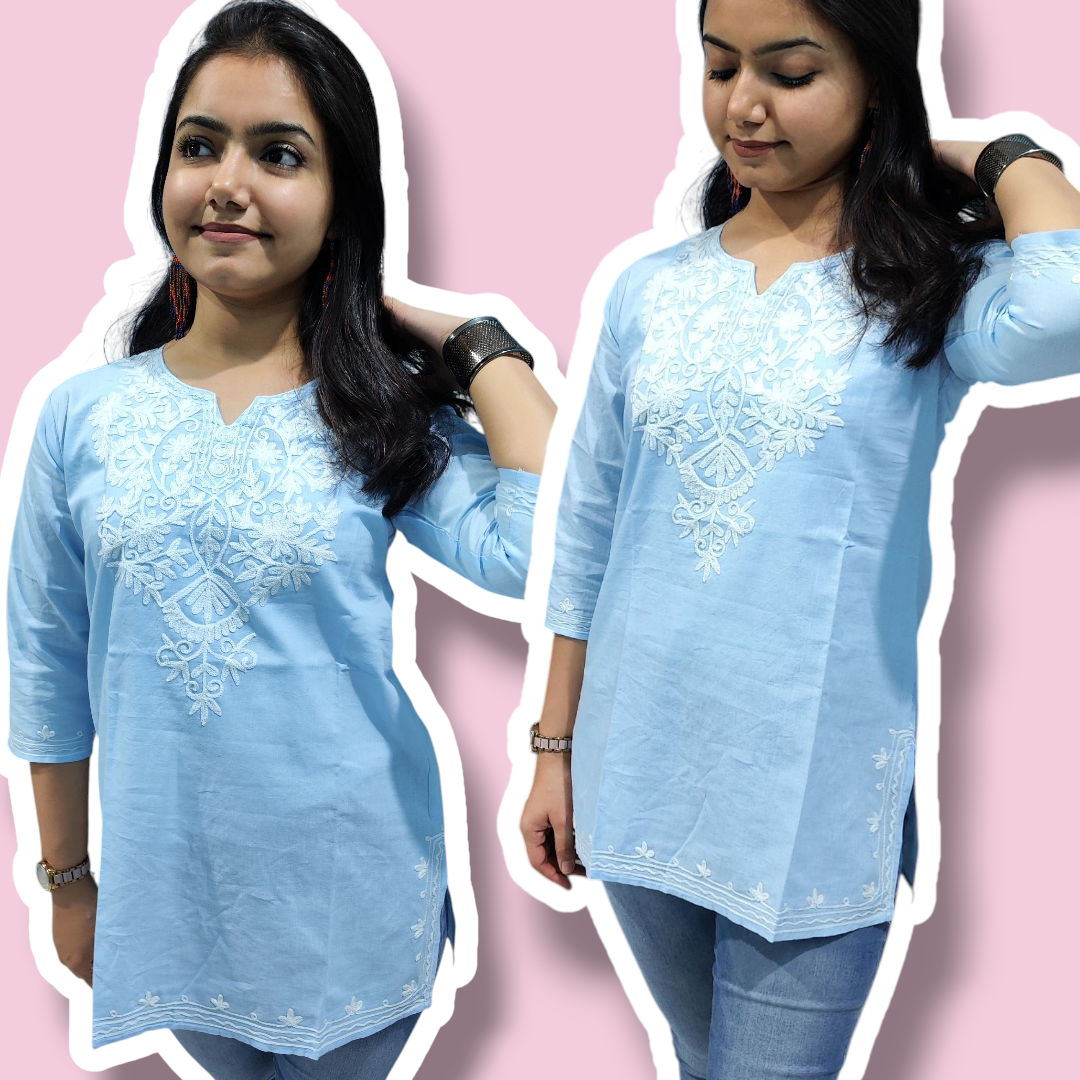 Blue short kurti