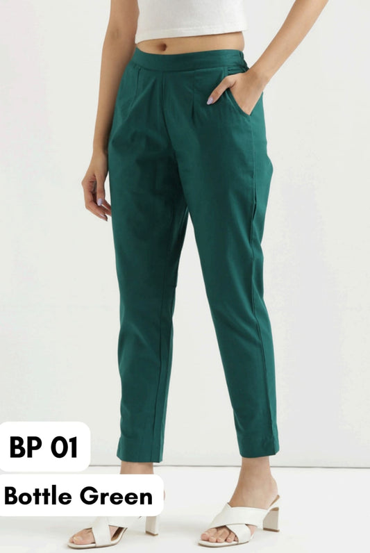 Bottle Green Basic Pant