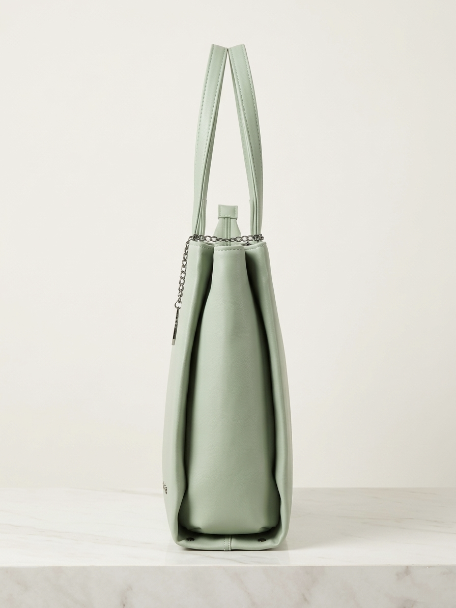 Light green tote bag