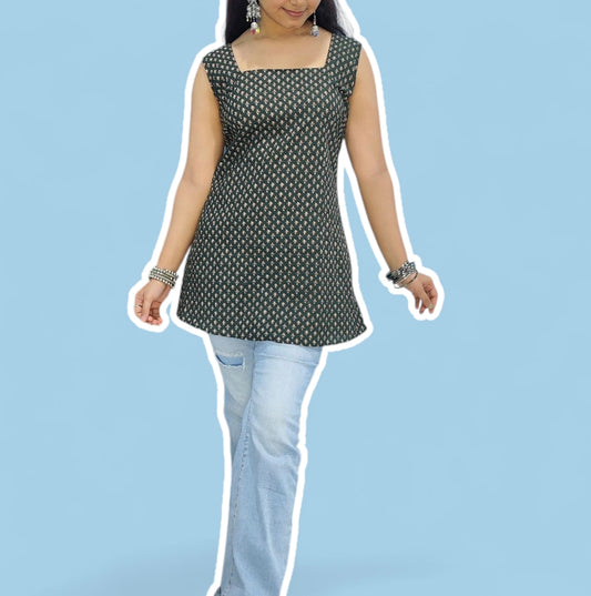 Square neck Short Kurti