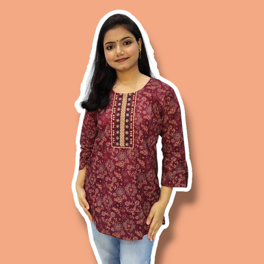 Printed Short Kurti 3