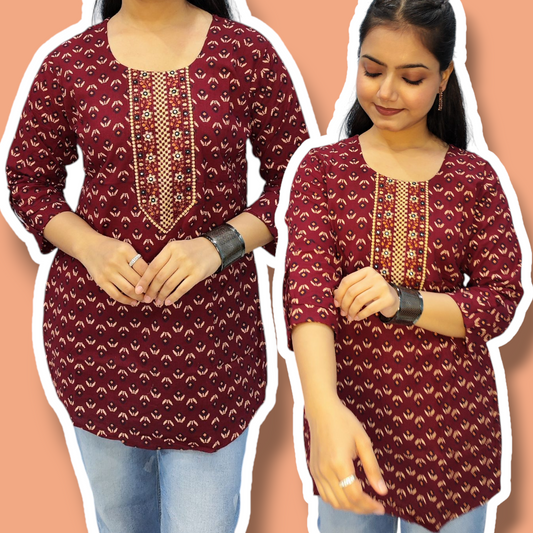 Printed Short Kurti 1