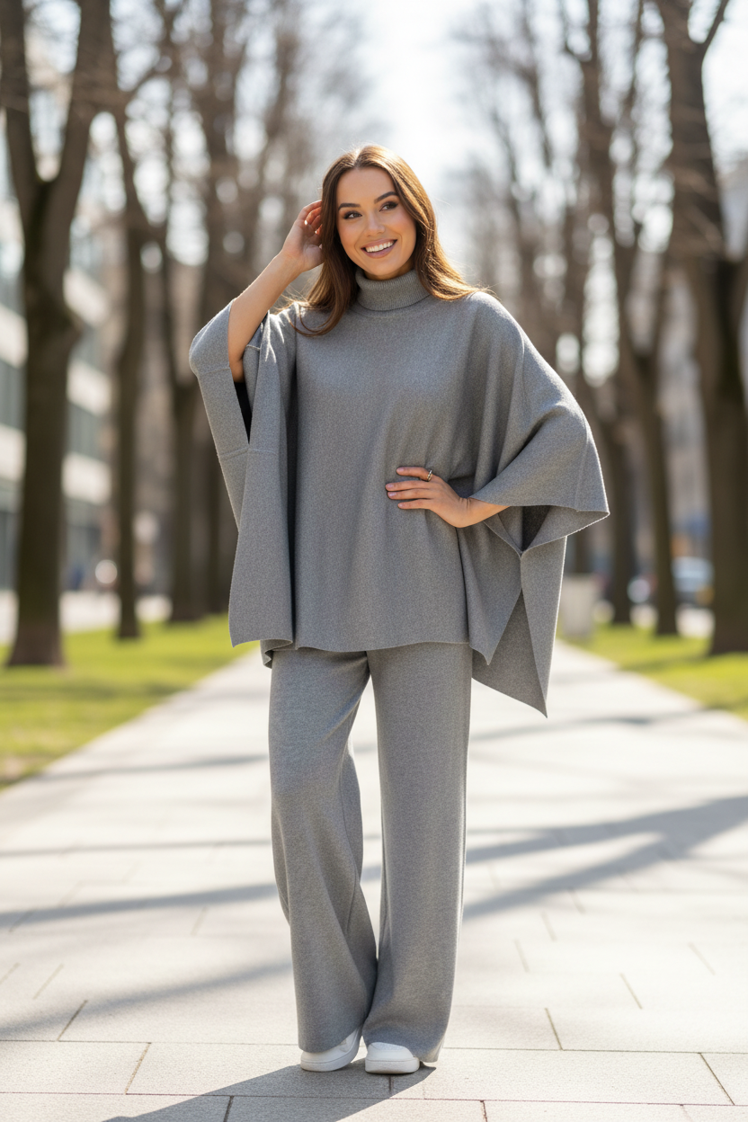 Grey woollen coord set