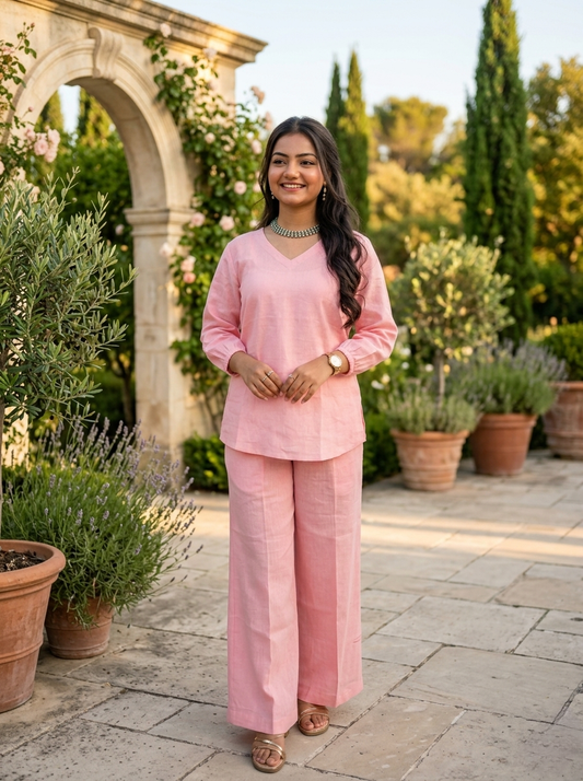 Peach Tunic Co-ord Set