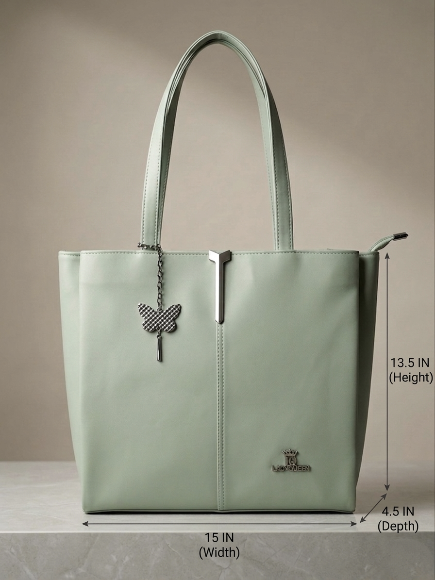 Light green tote bag