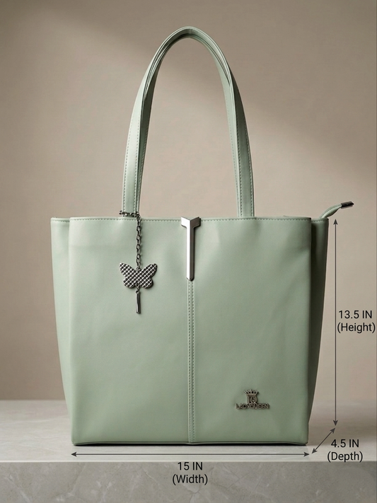 Light green tote bag