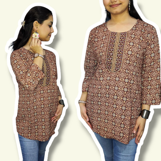 Printed Short Kurti 6