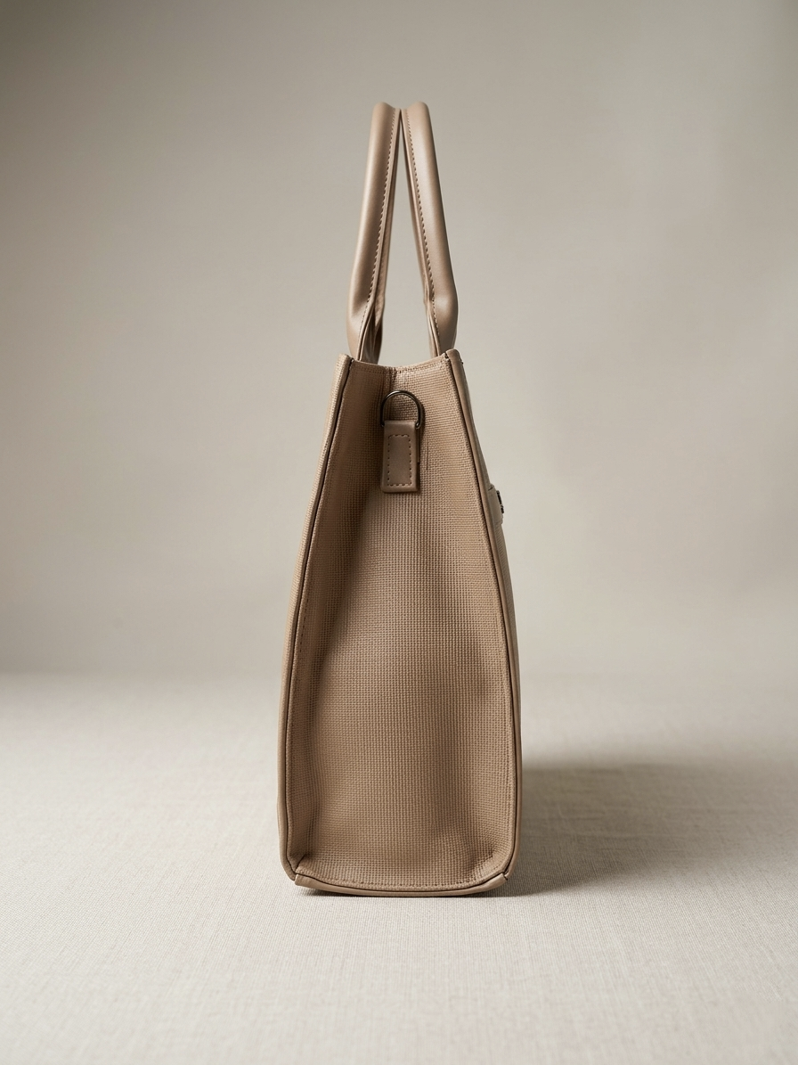 Beige tote bag