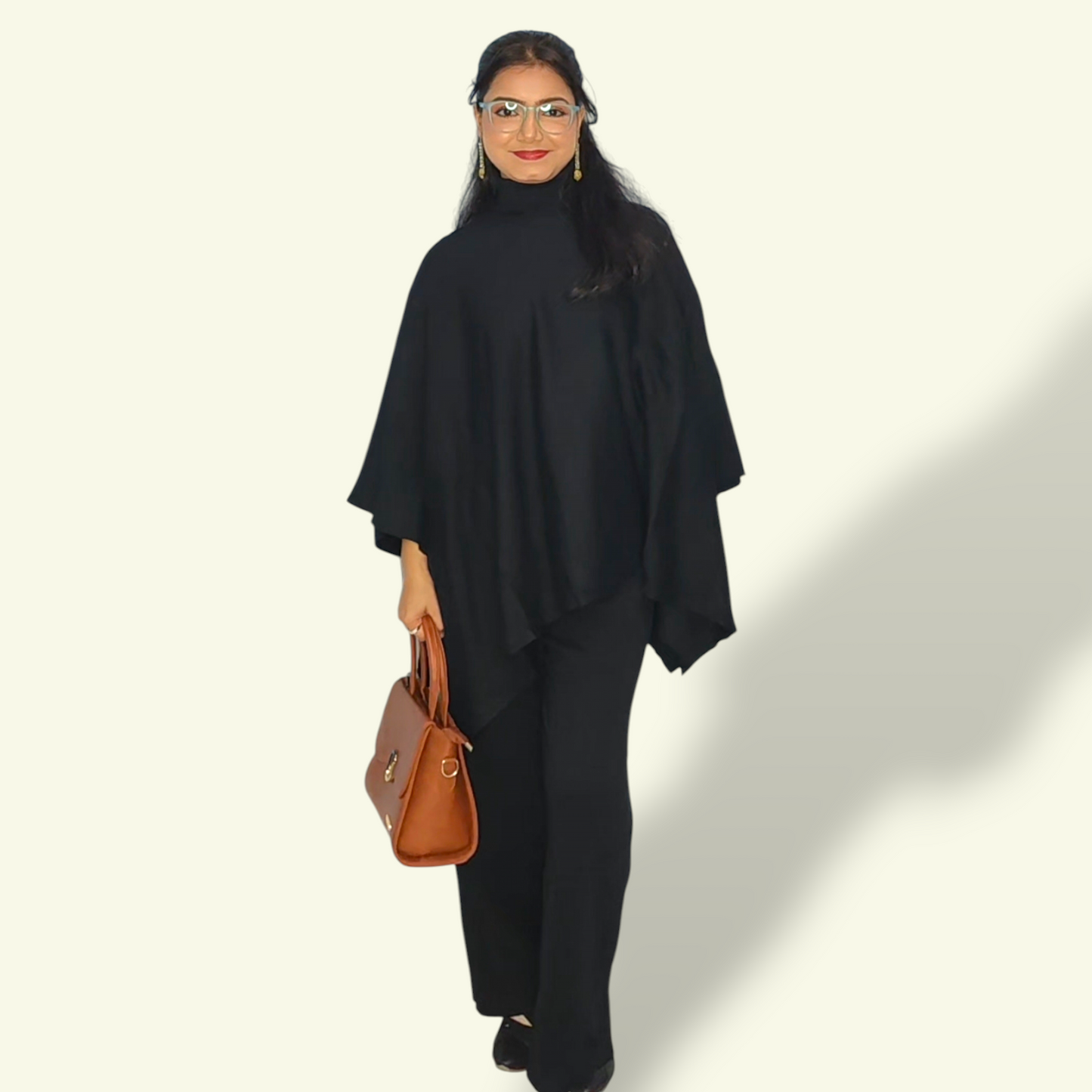 Black woollen coord set