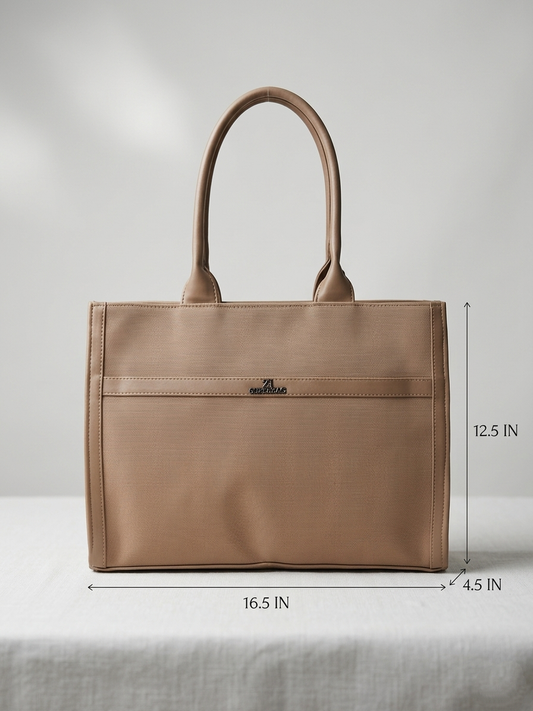 Beige tote bag
