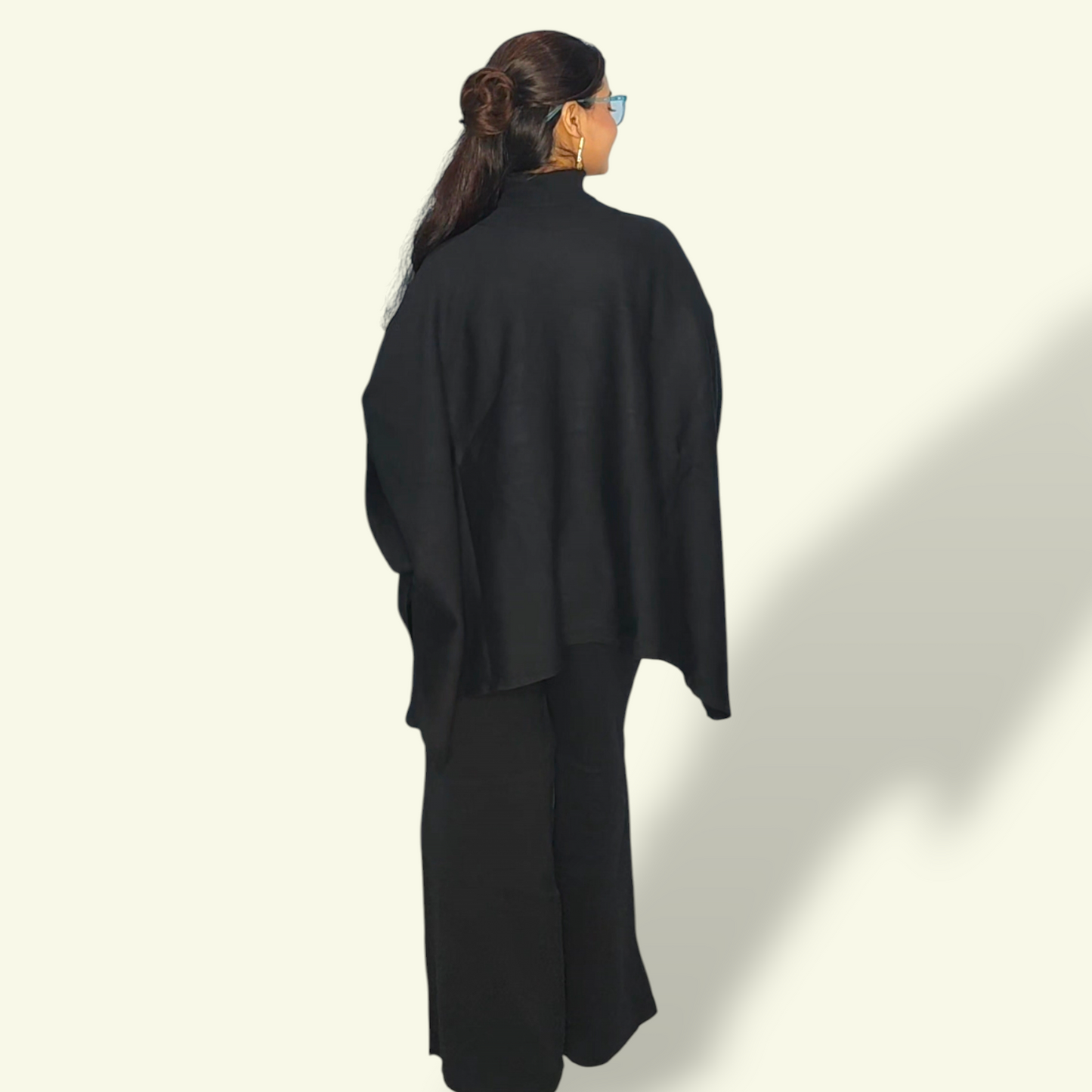 Black woollen coord set