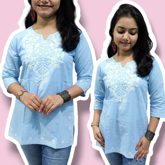 Blue short kurti