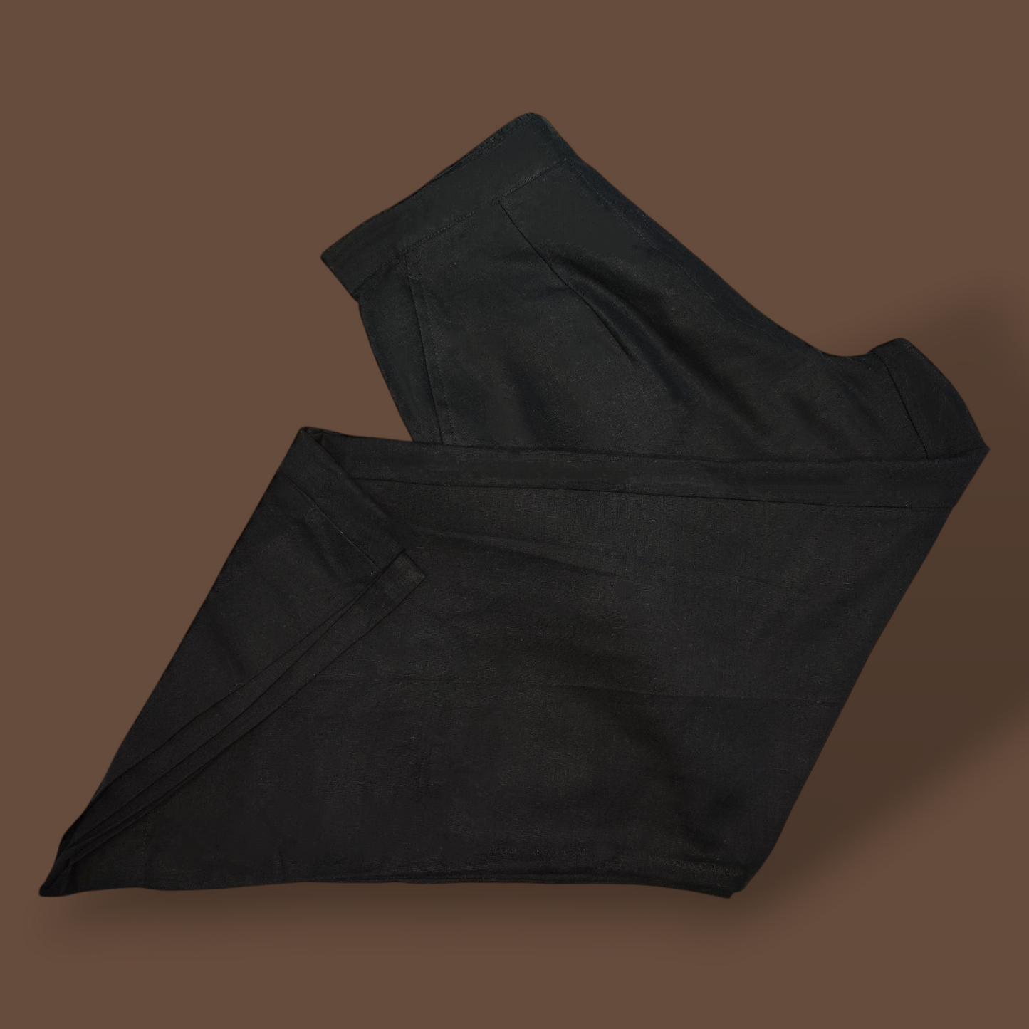 Black cotton-Linen pants