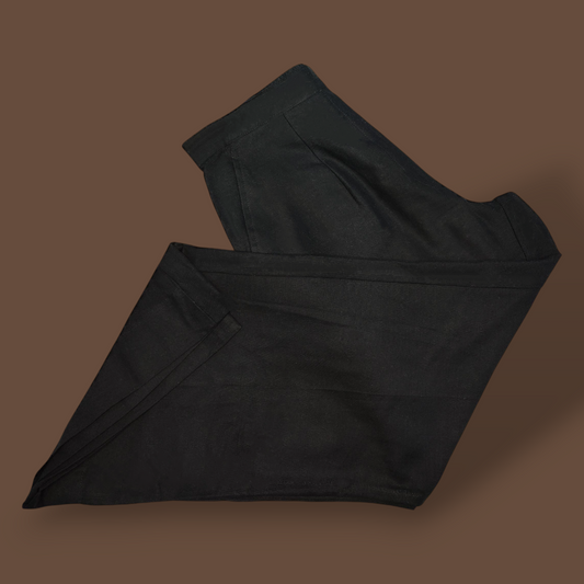 Black cotton-Linen pants