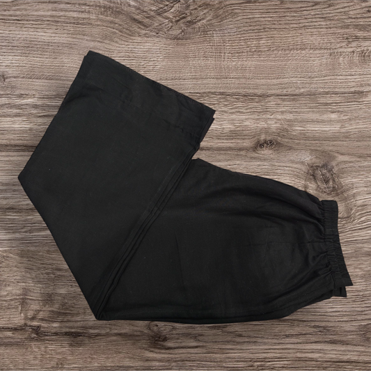 Black cotton-Linen pants