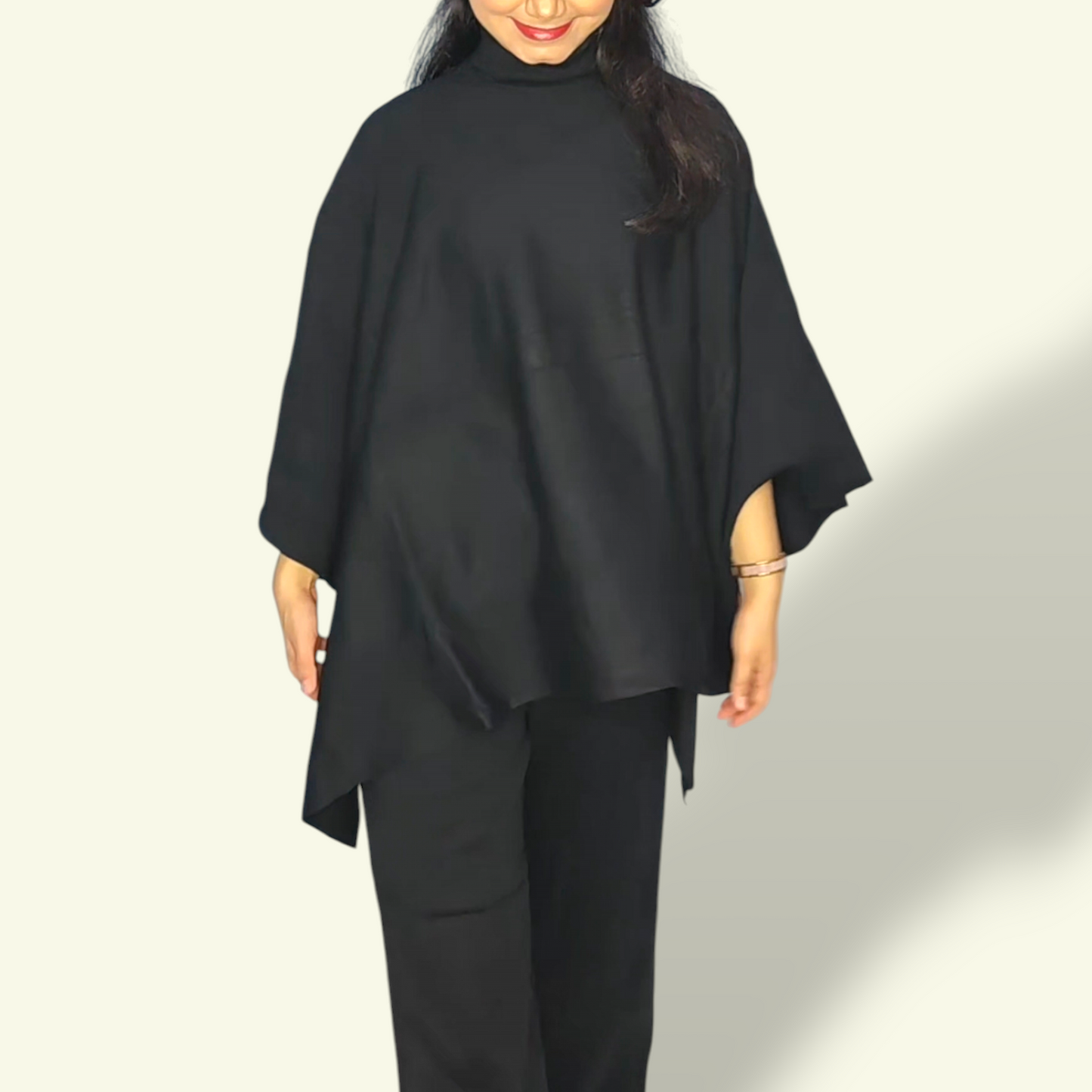 Black woollen coord set